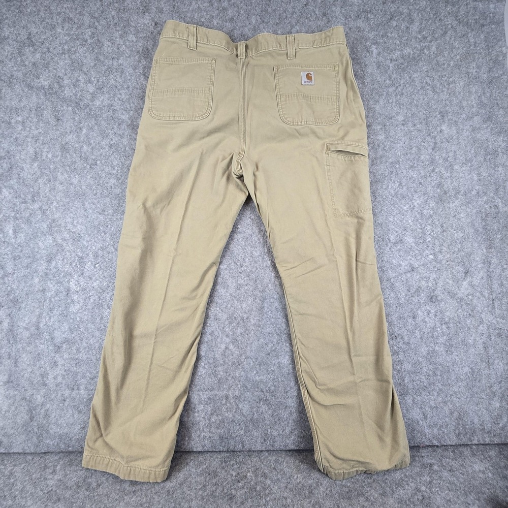 Carhartt Pants Mens 40x32 Beige Relaxed Fit Lined Carpenter Workwear 103342-253